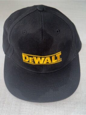 DEWALT Black and Yellow Logo Baseball Cap. Good Condition. Clean. Adjustable